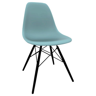 Vitra Eames DSW 43cm Side Chair Ice Grey / Black Maple